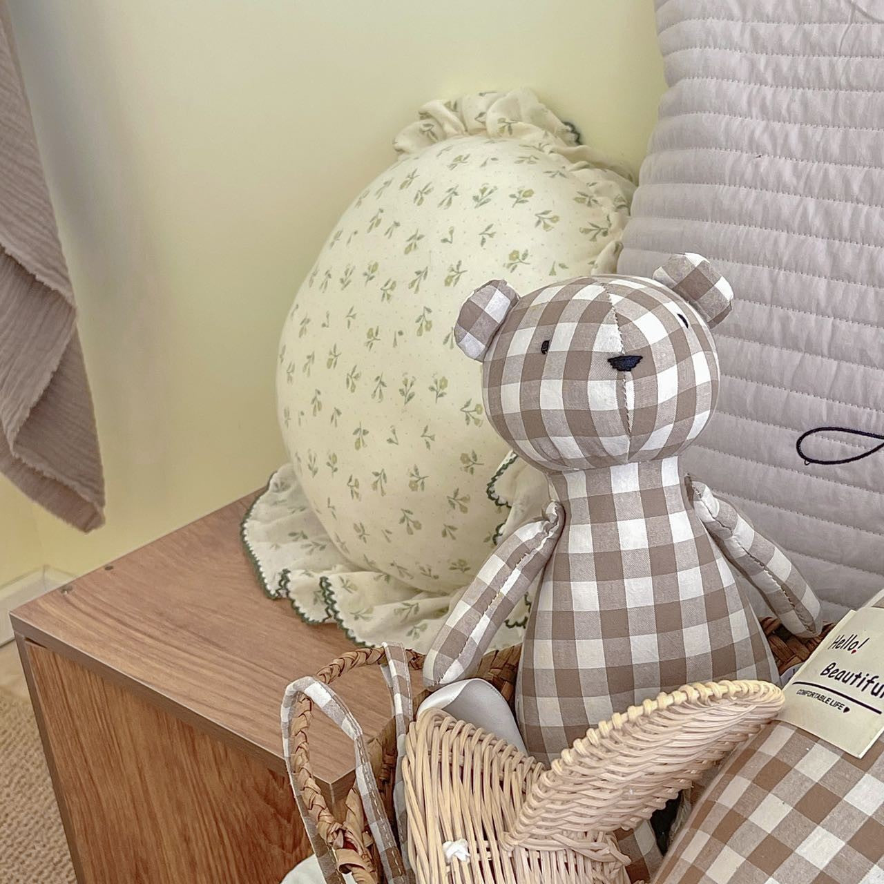 2024 New Little Bear Cloth Art Doll Cute and Creative Cloth Doll Doll Doll Adorable Baby Comfort Toy