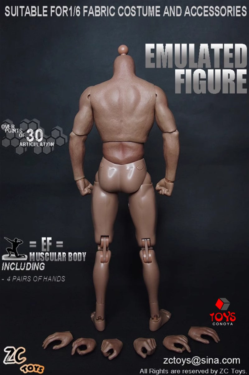 Em estoque ZCtoys S001 Corpo Musculoso Masculino 1/6 com Pescoço 12 polegadas Super Flexível Boneco de Ação Militar Adequado para Escultura de Cabeça 1:6
