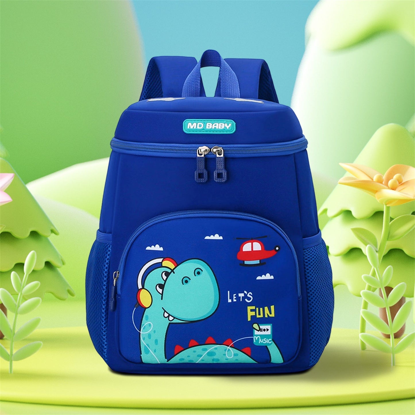 Mochila de Dinossauro Fofa para Crianças Meninos Meninas, Bolsas Escolares de Jardim de Infância para Pré-Escola de Desenho Animado
