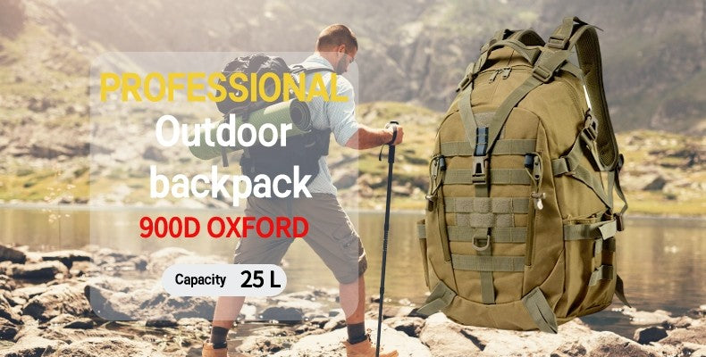 Mochila Tática Militar de 30L em Nylon 900D Impermeável para Esportes ao Ar Livre, Acampamento, Caminhada, Trekking, Pesca e Caça