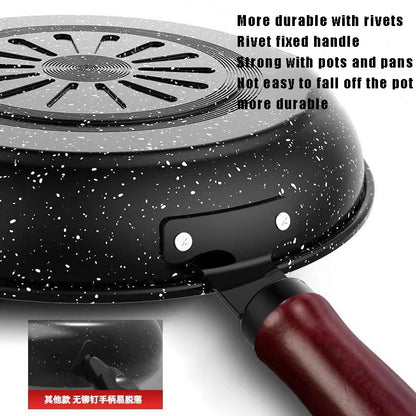 30cm Frying Pan Wok Pan Non-Stick Pan With Cover Household Kitchen Utensils Induction Gas Stove Universal Pot Steak Pancake Pan