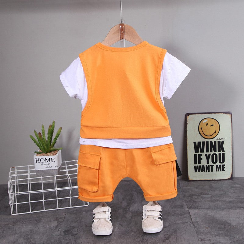 New Summer Infant Boys Clothing Children Casual T-Shirt Shorts 2Pcs/Set Toddler Baby Girl Clothes Sports Costume Kids Tracksuits