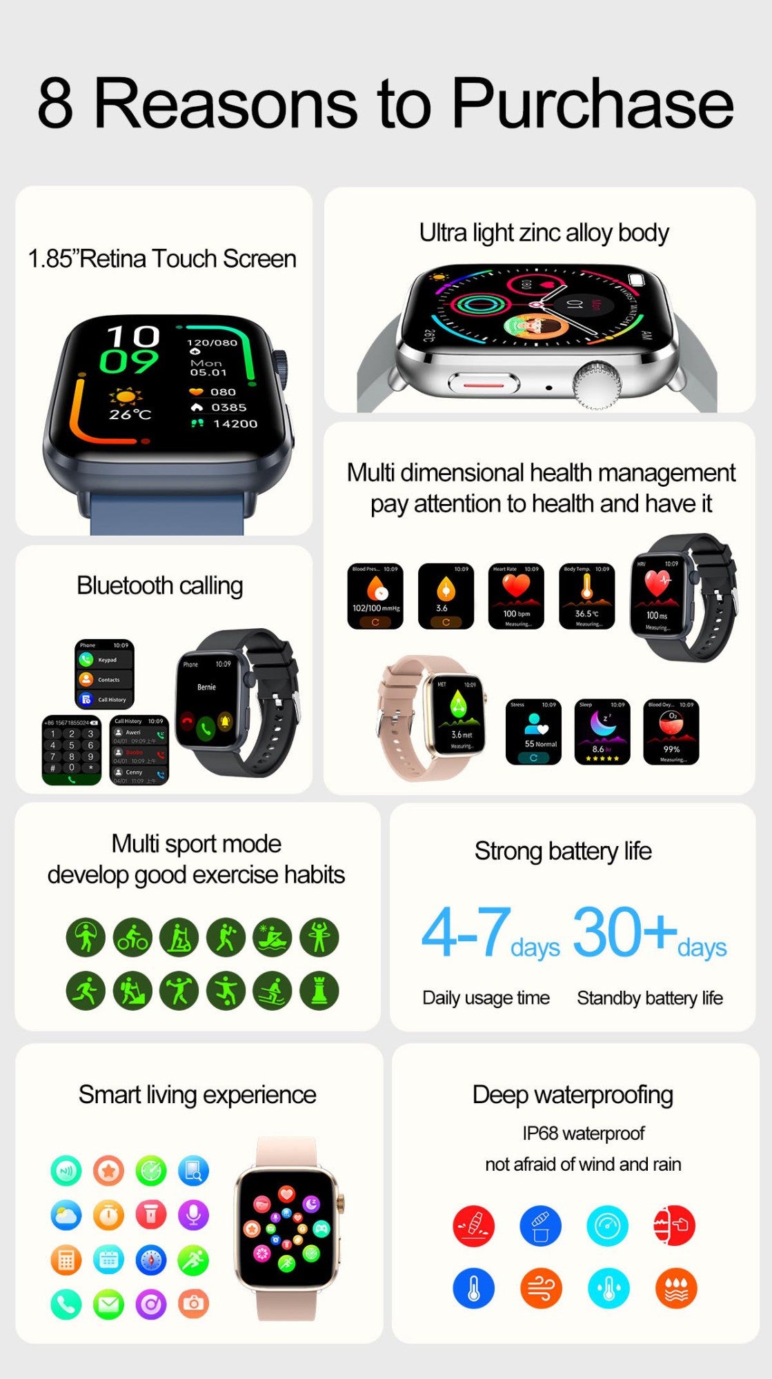2025New NFC Smat Watch Women 1.85-inch Blood Pressure Heart Rate Bluetooth Call Female Health Smarwatches Ladies For Android IOS