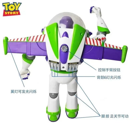 Brinquedo Genuíno Disney Toy Story Buzz Lightyear Space Ranger Modelo de Som Coleção de Mesa Boneco de Ação Buzz Lightyear Modelo de Brinquedo Presentes