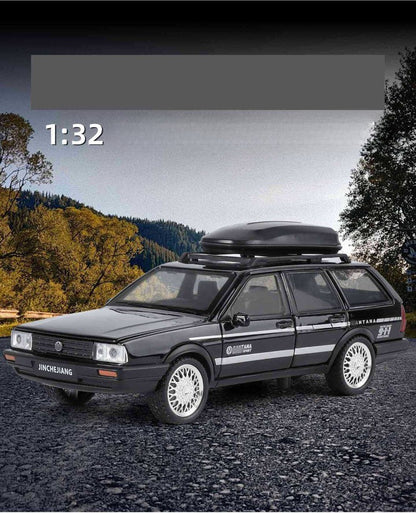 Diecast 1:32 VW SANTANA Wagon Alloy Car Model with Sound Light Children Boy Birthday Gift Toy Vehicles Miniature Voiture