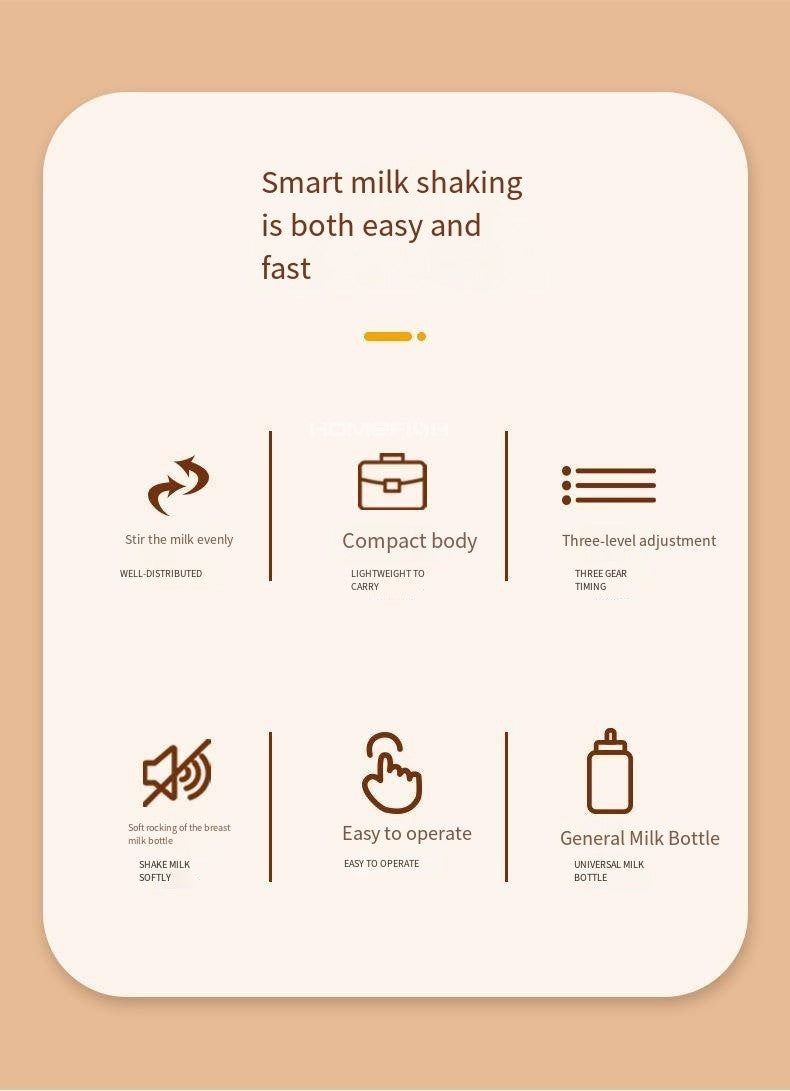 Electric Milk Bottle Shaker, USB Smart Intelligent Milk Powder Mixer, Lithium battery, Baby Formula Maker, Divine Device