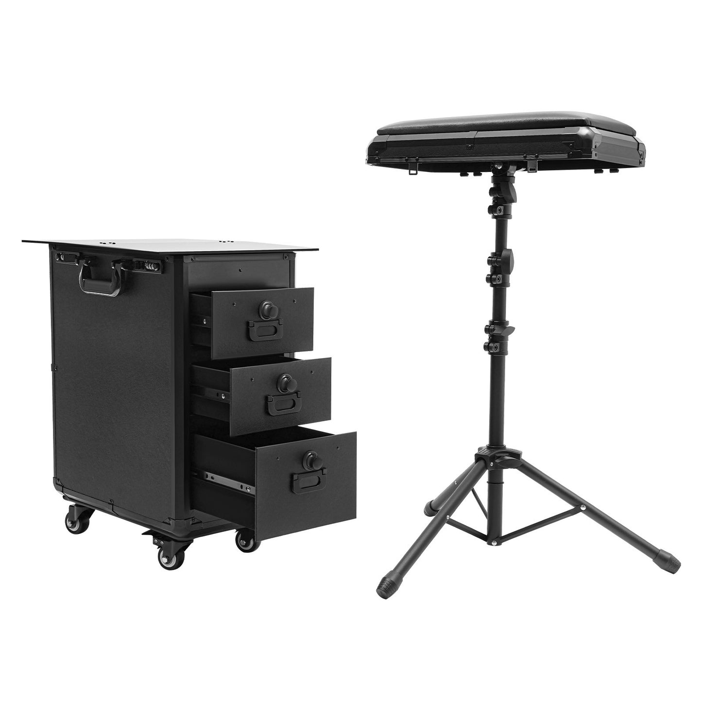 Tattoo Travel Case Rolling Cart Tattoo Workstation Makeup Suitcase for Professional Artists Hair Barbers