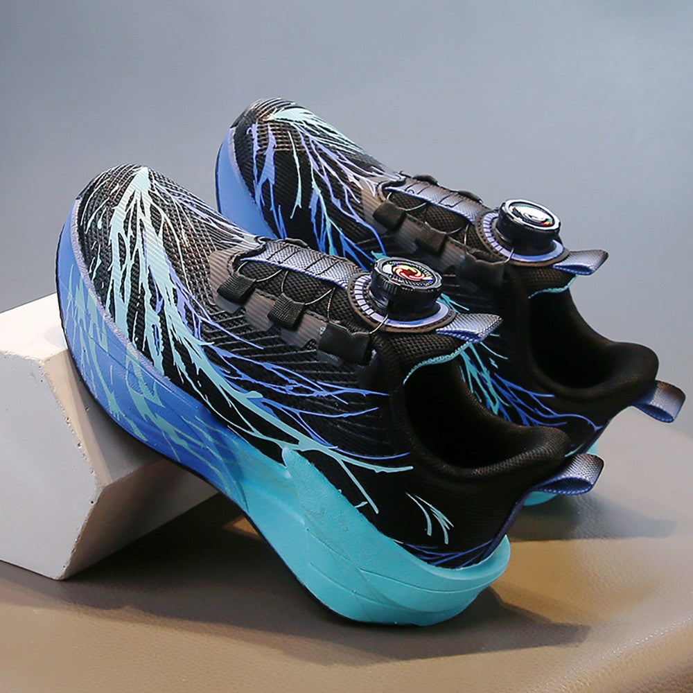 Autumn Sport Shoes For Children Mesh Breathable Teenager Kid's Sneakers Soft-soled Lightweight Boy's Girl's Running Shoes