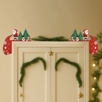 Christmas Gingerbread Man Wooden Door Frame Decoration Merry Christmas Decor for Home 2025 Navidad Xmas Ornament New Year 2026