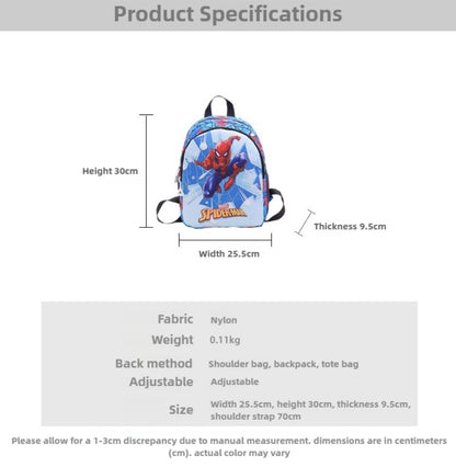 Marvel Spider-Man Kids Backpack Trendy Cartoon Boys' School Bag Fashionable Spider-Man Backpack Double Shoulder Bag for Toddlers
