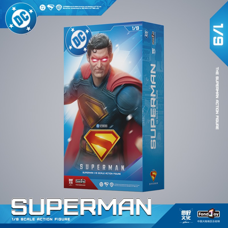 2026 Quente Fondjoy Batalha Danificada Superman Action Figure David Corenswet 1/9 Novo Boneco do Superman PVC Articulado Brinquedo Infantil Presente Para Meninos