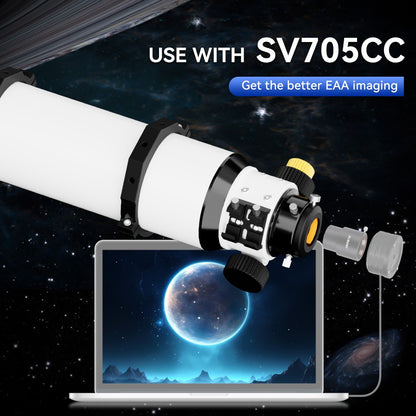 Telescópio Astronômico Refrator Svbony SV48P 90/102mm Abertura OTA com Focador de Duas Velocidades para Astrofotografia de Céu Profundo