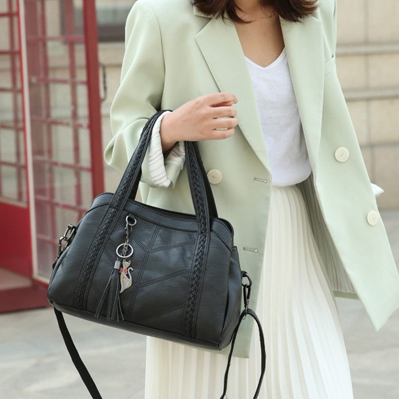 Sac A Main Soft PU Leather Luxury Handbags Women Bags Designer Ladies High Quality Tassel Crossbody Bags Shopper Tote