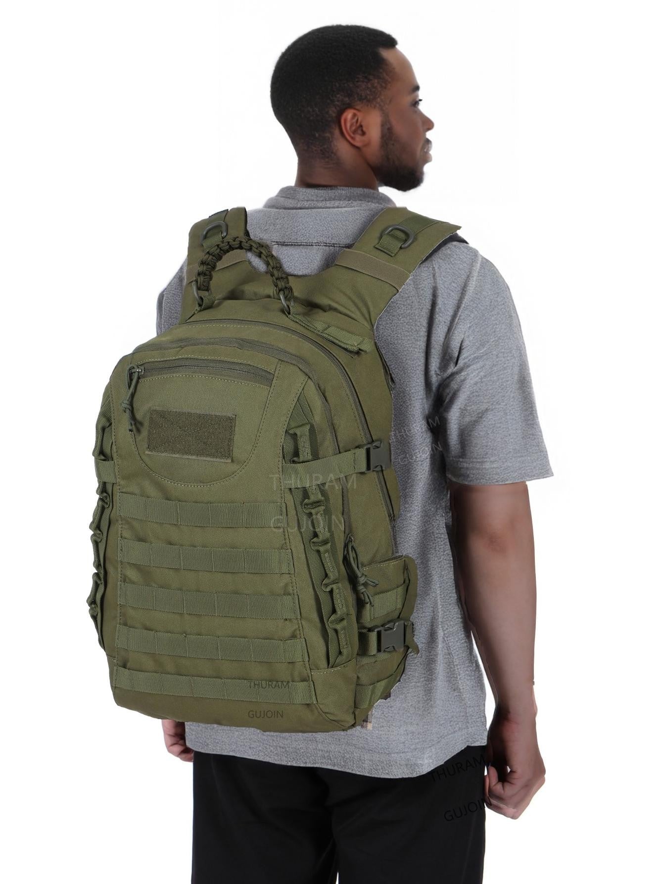 Mochila Tática de 38L, Estilo de Mochila de Grande Capacidade Impermeável para Exterior com Sistema MOLLE, para Caminhada, Acampamento, Viagem ou Mochila de Fuga