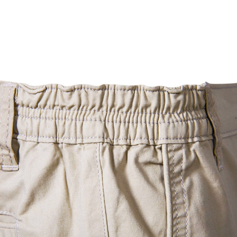 AIOPESON Summer 100% Cotton Solid Shorts Men High Quality Casual Business Social Elastic Waist Men Shorts 10 Colors Beach Shorts
