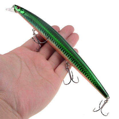 16 Cores 18cm 24g Isca Artificial Minnow Laser Crankbait Dura Plástico Grande Isca Falsa para Pesca Marítima