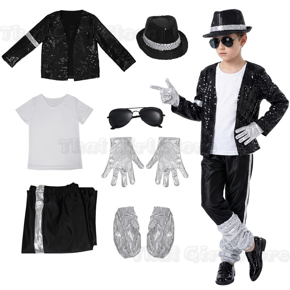 Halloween Coplay outfit for Show Performance Party Michael Jackson Celebrity Birthday Carnival Billie Jean Pop Star MJ costume