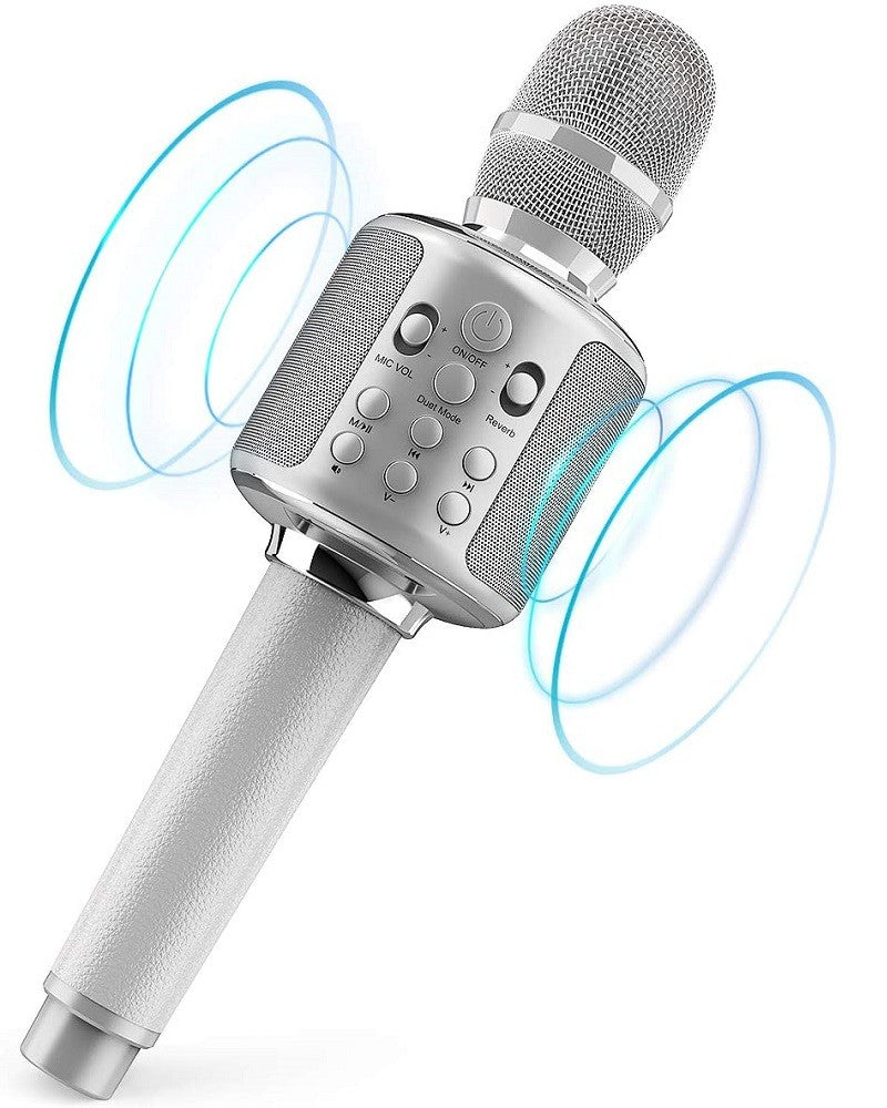 Microfone de Karaokê Sem Fio Bluetooth Portátil para Canto com Dueto/Gravação/Reprodução/Reverb Presente para Adulto/Criança para KTV em Casa
