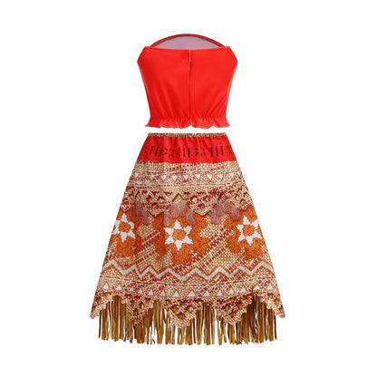 Disney NEW Moana Episode 2 Movie Costume Princess Vaiana Role Play Dress Girls Carnival Outfit Toddler Polynesian Beach Dress