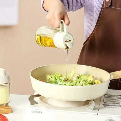 Garrafa Dispensadora de Óleo de 470ml para Cozinha, Dispensador de Azeite 2 em 1 e Pulverizador de Óleo, Garrafa Pulverizadora de Azeite para Cozinhar