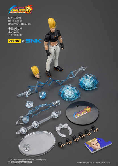 1/18 JOYTOY Boneco de Ação SNK KOF 98UM Equipe de Heróis Kyo Kusanagi Goro Daimon Benimaru Nikaido Modelo de Anime Brinquedo