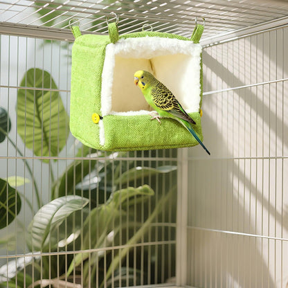 Ninho de Pássaros Aquecido Rede de Descanso Temperatura Ajustável Saco de Dormir Quente para Papagaios Calopsitas Conures Agapornis Pequenos Pássaros de Estimação