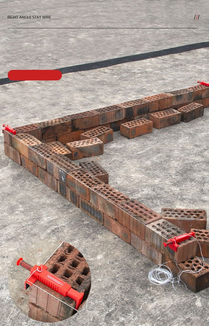 2 peças Nivelador de Linha de Tijolos, Prendedores de Linha para Assentamento de Tijolos, Corredores de Linha, Nivelador de Desenho, Puxador de Arame, Fixador de Construção de Alvenaria
