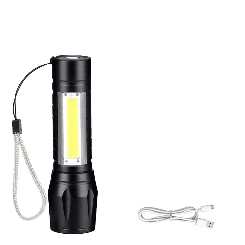 Lanterna Super Brilhante P50 Recarregável USB LED de Longo Alcance Tática À Prova D'Água para Acampamento Pesca Emergência