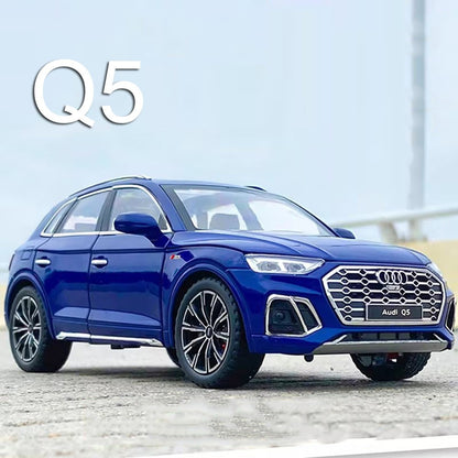 1:24 AUDI Q5 Modelos Carros de Liga Brinquedos com Luz e Som Carro em Miniatura 6 Portas Abertas Rodas Puxar para Trás Veículos para Presentes de Crianças e Adultos