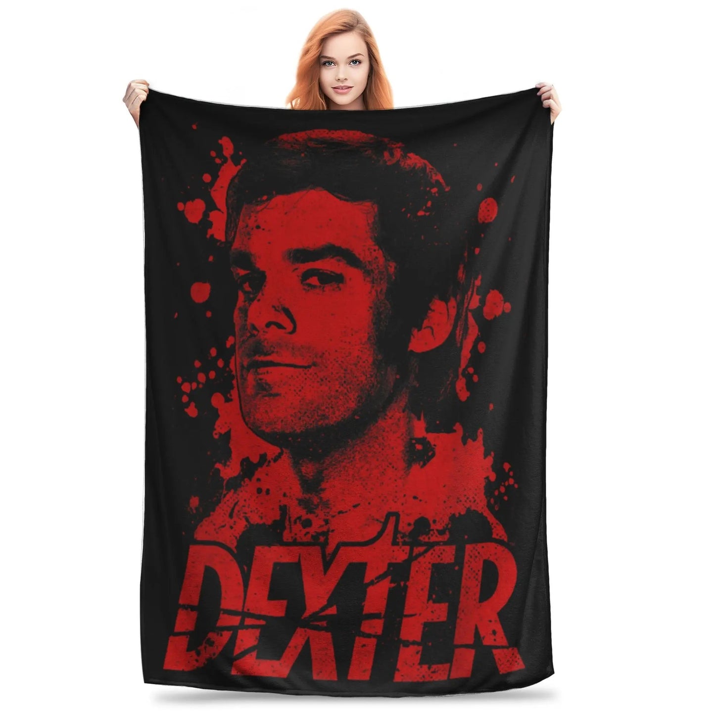 Dexter TV Drama Morgan Manta de malha Filme de terror Cobertor de pelúcia Macio e quente para cama ou sofá