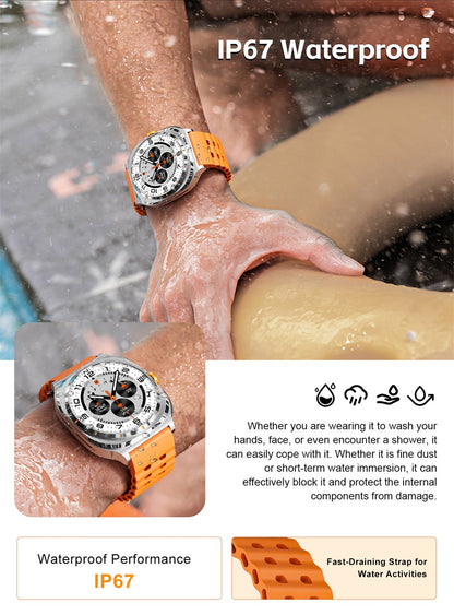 Chamada Bluetooth IP68 à Prova D'Água 2025 Novo Smartwatch 2 em 1 Atualizado com Fones de Ouvido Bluetooth TWS Para Homens e Mulheres Smartwatch Esportivo
