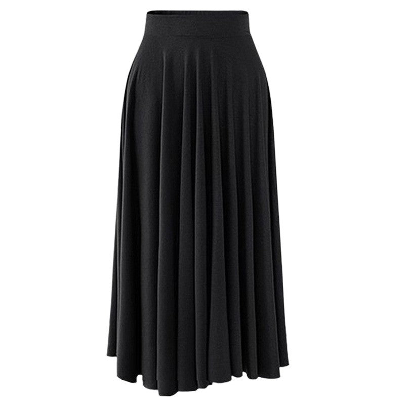 Plus Size High-waisted Skirt Loose-fit Wide-leg Umbrella Skirt Pleats Women's Fashion Clothing Long 80cm