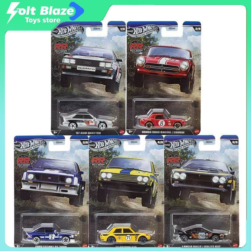 Hot Wheels Pop Culture Silver Label Rally Racing Series Car Model 1/64 Honda S800 Audi DieCast Cars Model Coleção Presente para Meninos