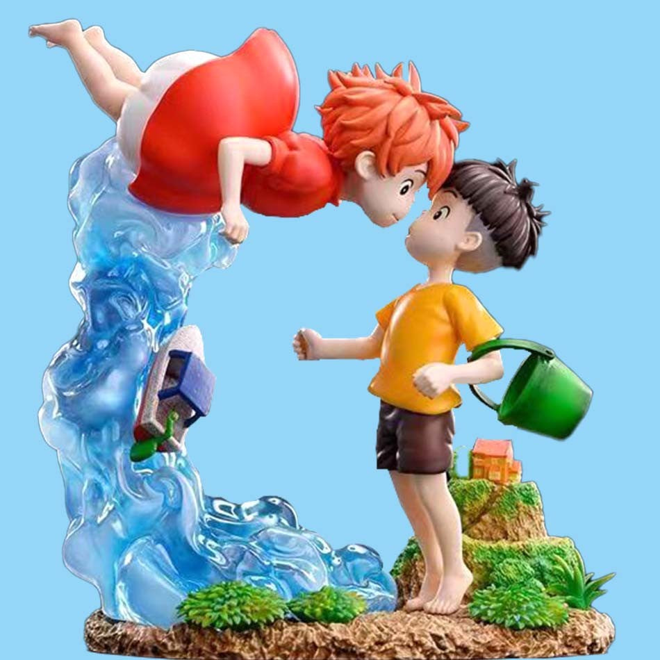 Ponyo on The Cliff Figure Ponyo Sou Sky Seagal Figura Estátua Pvc Anime Action Figurine Modelo Boneca Brinquedo Colecionável Presente De Aniversário