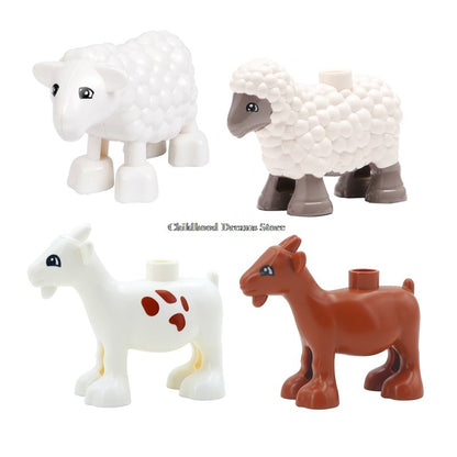 Grandes Blocos de Montar Animais Acessórios Compatíveis com Conjuntos de Tijolos de Zoo Dinossauro Criatividade Brinquedos DIY para Crianças Presente