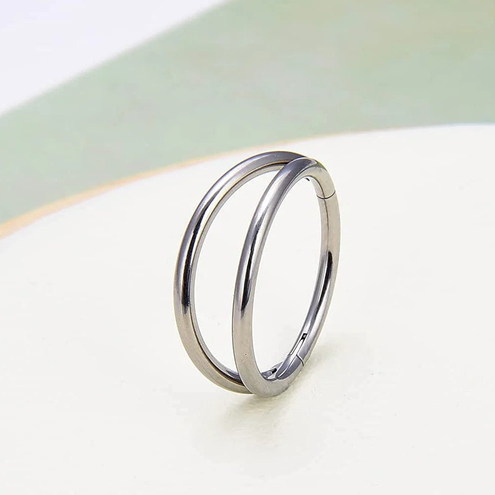 G23 Titânio Anel de Nariz Clicker Orelha Cartilagem Tragus Hélix Daith Brincos Redondos Argolas Zircônia Cúbica 16G Segmento Articulado Joia de Piercing Corporal