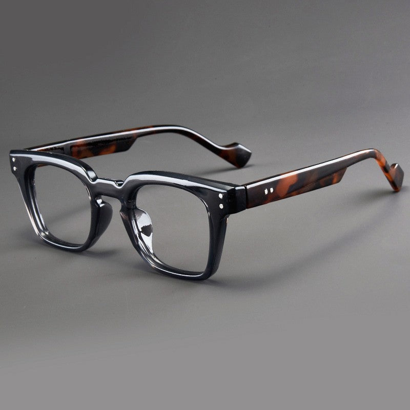 new square frame reading glasses retro printing glasses frame men women high-definition presbyopia glasses farsighted glasses