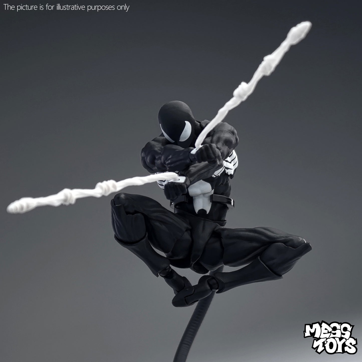 Boneco Articulado Homem-Aranha Mess Toys Preto Vizinho Simbionte Homem-Aranha Figuras Ct Toys Bonequinho Homem-Aranha Preto Vermelho Brinquedos Infantis