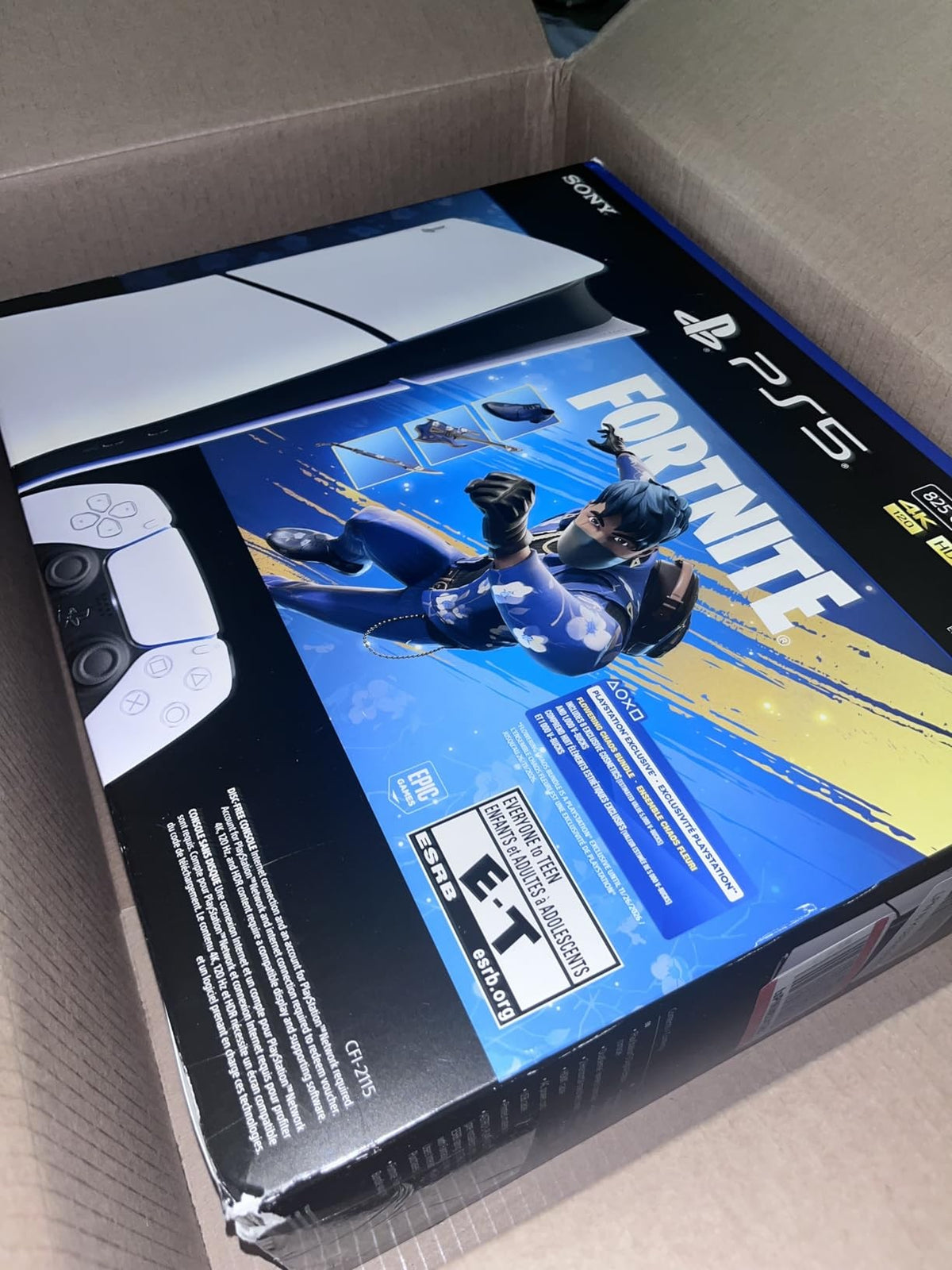 PlayStation 5 System - Featuring Fortnite Flowering Chaos Bundle, Home Video Game Console with Digital Entertainment Experience