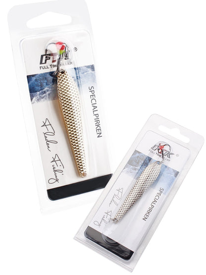 Isca de Pesca no Gelo FTK 7g/12g 55mm/70mm Isca Dura de Pesca Anzol Triplo Colher de Metal Balancim Wobbler Pesca
