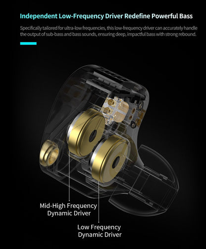 KZ Castor Pro HiFi Earphones Dynamic Drivers High-end Tunable Earphones Sound Quality Bass Headset Detachable Cable Headphones