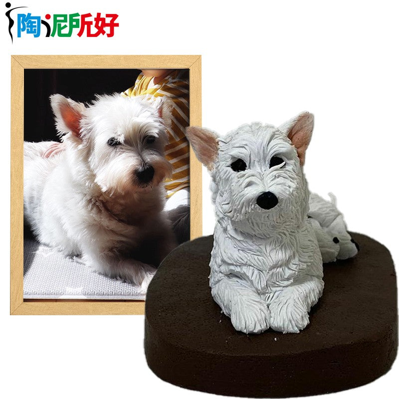 Estatuetas personalizadas de pets cabeçudos feitas à mão, Bonecos de argila 3D personalizados a partir da sua foto, Design de modelos de cães e gatos