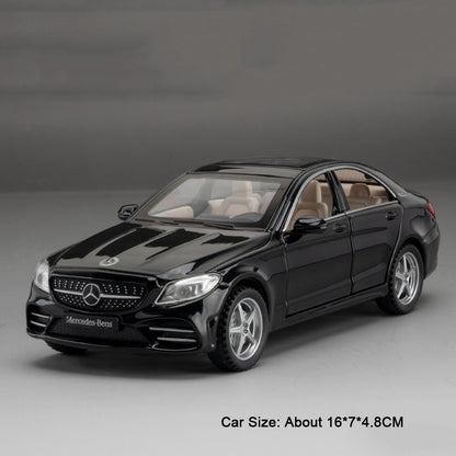 1:32 C260L E300L Carro de Brinquedo em Miniatura de Liga Fundida, 6 Portas Abertas, Luz e Som, Fricção, Pneus de Borracha, Veículo para Crianças de Presente
