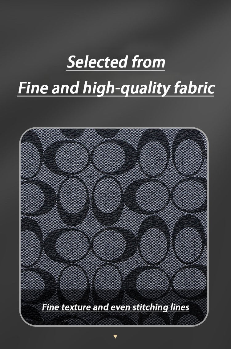 Business men's printed crossbody bag, shoulder bag, double zipper, large capacity ID bag, mobile phone bag, hanging bag