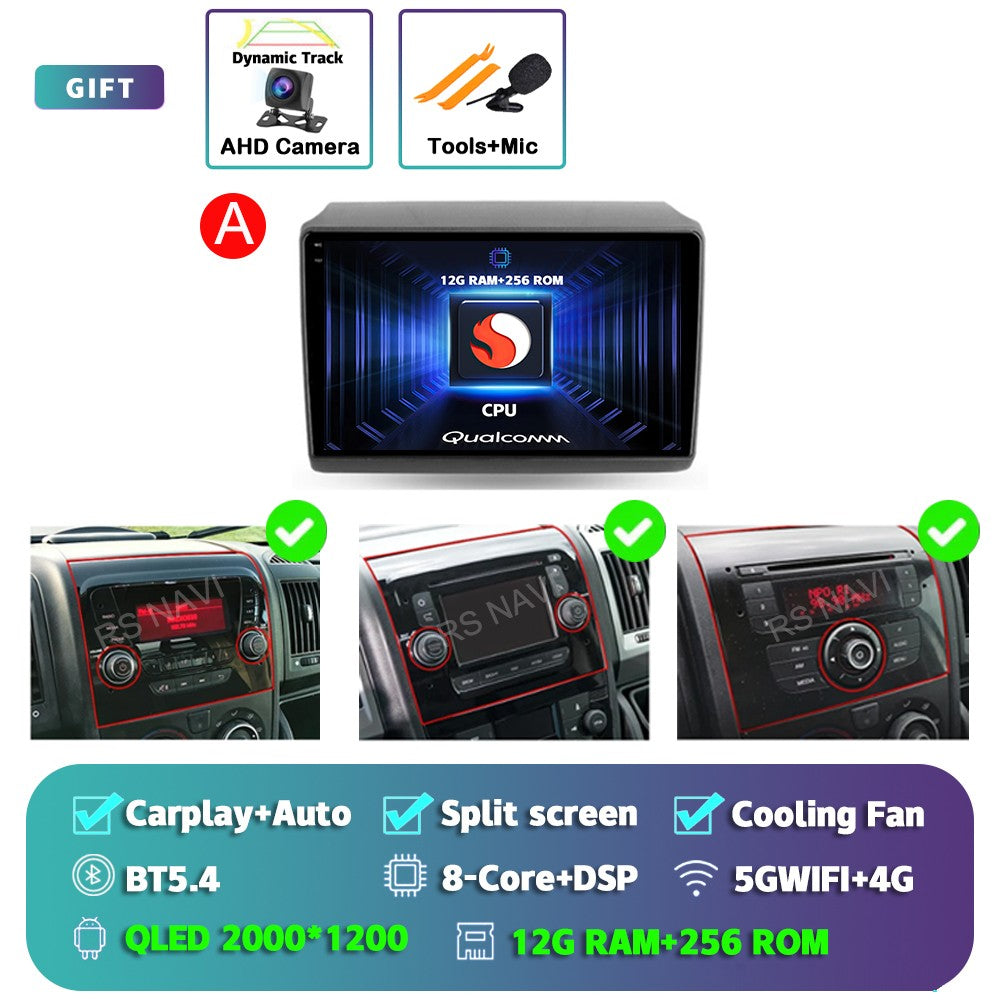 Android 15 para Fiat Ducato Peugeot Boxer Citroen Jumper 2006-2022 2K QLED Rádio Multimídia Estéreo Automotivo GPS CarPlay