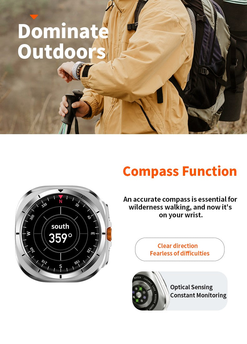 2025 New Watch8 Ultra Smart Watch Classic NFC Health Monitoring  Bluetooth Call 3ATM Waterproof HD Smartwatch For IOS Android
