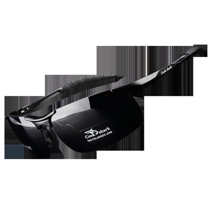 Óculos de sol Cook Shark, novos, de alumínio e magnésio, masculinos, HD polarizados, para dirigir, lentes coloridas, moda.