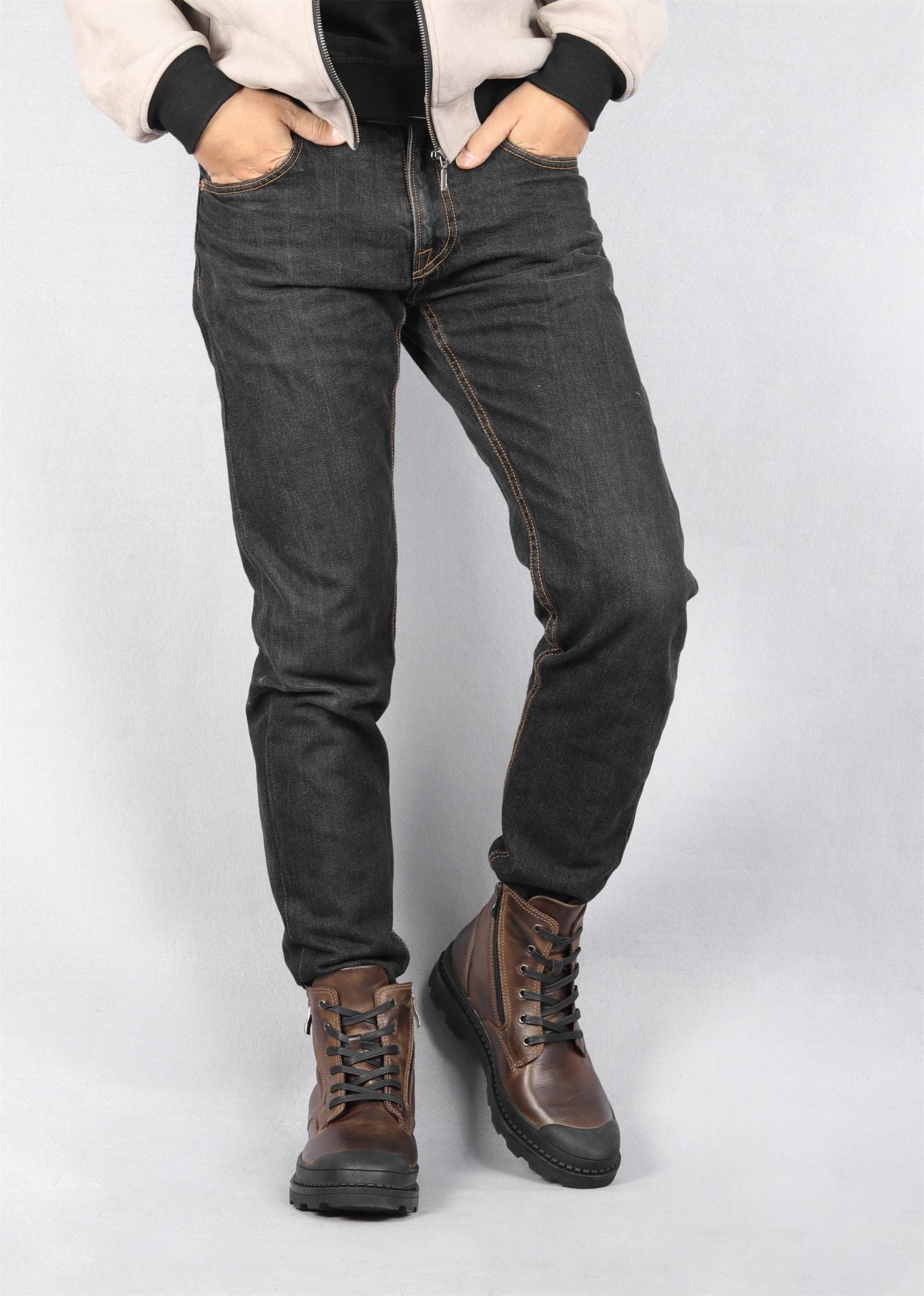 Botas Masculinas de Couro Legítimo Natural Feitas à Mão Estilo Retrô para o Inverno #9550