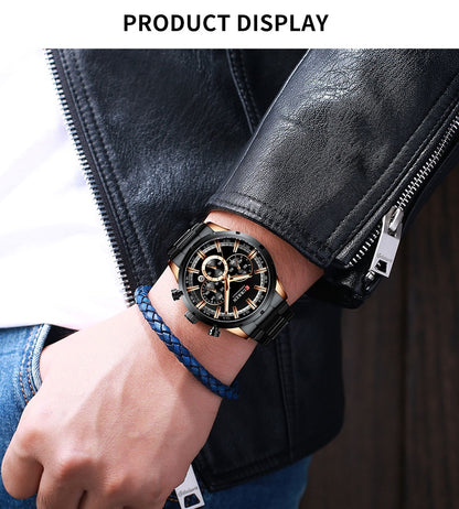 Relogio Masculino CURREN Hot Fashion Mens Watches Top Brand Luxury Wrist Watch Quartz Clock Watch Men Waterproof Chronograph