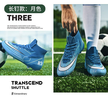 Hot Sale Mens Soccer Cleats High Ankle Football Shoes Long Spikes Outdoor Soccer Traing Boots For Men Women Soccer Shoes